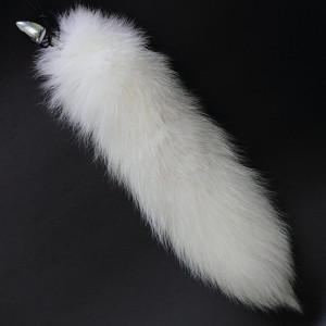 Fox Tail Butt Anal Plug White Stimulating Fetish