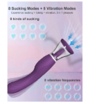 3 in 1 Licking, Sucking and Clitoral Stimulating Vibrator For Women