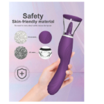 3 in 1 Licking, Sucking and Clitoral Stimulating Vibrator For Women