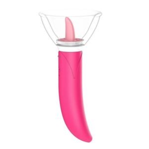 3 in 1 Licking, Sucking and Clitoral Stimulating Vibrator For Women