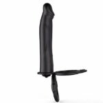 Double O Fun Black Anal Vibrator Cock Ring