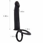 Double O Fun Black Anal Vibrator Cock Ring