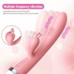 G-Spot Rabbit Double Vibrator Pink, Waterproof, USB charging