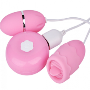 Jingling Double Jumping Licking Tongue Vibrator And Egg Vibrator