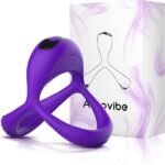 Rechargeable Silicone Elastic Rings Purple With 10 Modes Of Intense Vibration