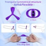 Rechargeable Silicone Elastic Rings Purple With 10 Modes Of Intense Vibration