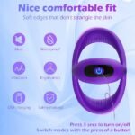 Rechargeable Silicone Elastic Rings Purple With 10 Modes Of Intense Vibration