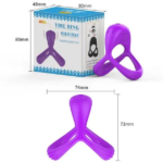 Rechargeable Silicone Elastic Rings Purple With 10 Modes Of Intense Vibration