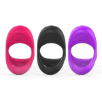 Rechargeable Silicone Elastic Rings Purple With 10 Modes Of Intense Vibration