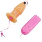 Remote Controlled Simple Mini Flesh Color Vibrating Anal Plug