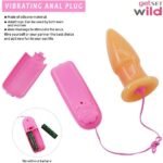 Remote Controlled Simple Mini Flesh Color Vibrating Anal Plug