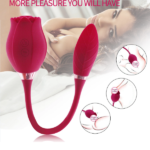 Sucking Rose Flower Vibrators for Women Automatic Tongue Licking Clit Stimulation Female Masturbation Device