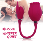 Sucking Rose Flower Vibrators for Women Automatic Tongue Licking Clit Stimulation Female Masturbation Device