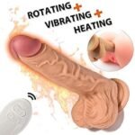 Wireless Remote Controlled Dancing Dildo With Suction Cup and Rotating Bead 7 Inch