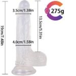 Ice Transparent Dildo 8 inch