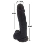 Mr. Black 6 Inch Black Realistic Dildo Nigro Edition