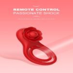 Ejaculation Delay Nipple Stimulator Vaginal Massager APP Vibrating Rose Cock Ring