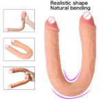 U Shape Double Ended Slim Bendable Flexible Dildo