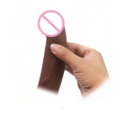 Kings Silicone Strap-On Hollow Dildo Brown Color1