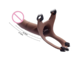 Kings Silicone Strap-On Hollow Dildo Brown Color1